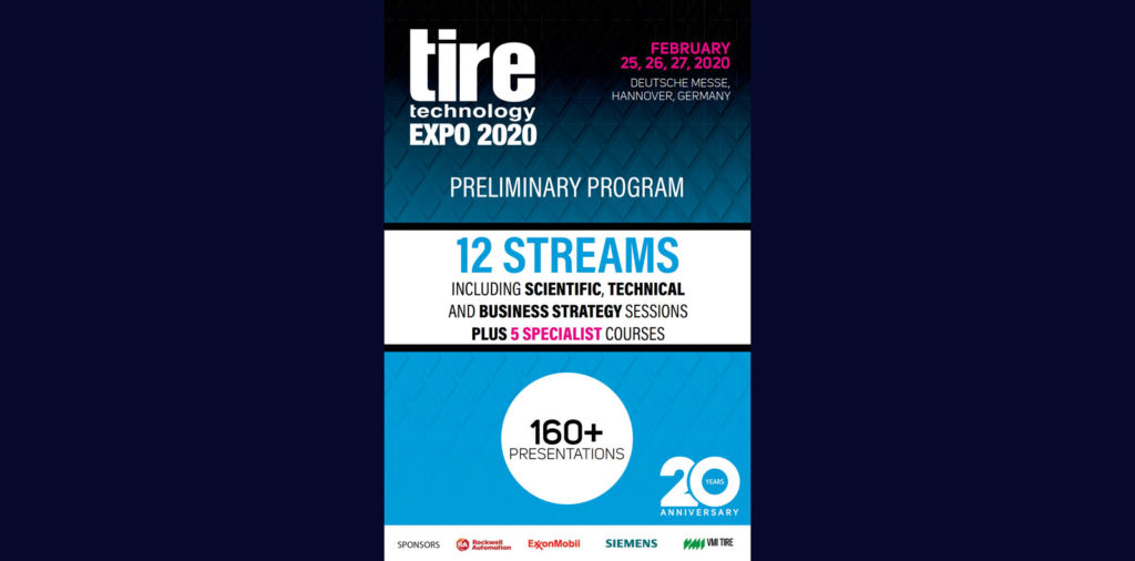 Tire Technology Expo 2020: Preliminary conference program announced Tire Expo Conference program 2020