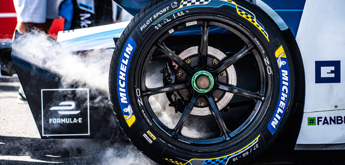 Embedded sensor adds connectivity to Michelin Formula E tires