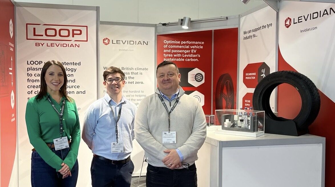 Day 2 of Tire Technology Expo: Levidian Introduces Prototype Truck Tire with Graphene Enhancement