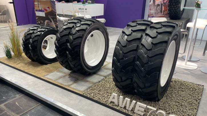 Apollo Tyres has expanded its AWE 723+ dual excavator tire range by adding two new sizes for mid-size excavators up to 16 metric tons and compact models between 6 and 10 metric tons.