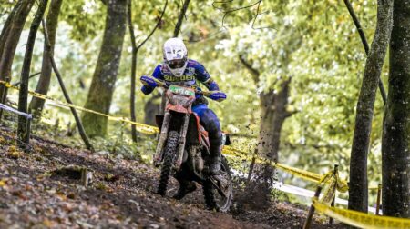 Dunlop and FIM renew partnership for 6 Days in Italy 2025 Motorcyclist riding a bike with Dunlop tires.