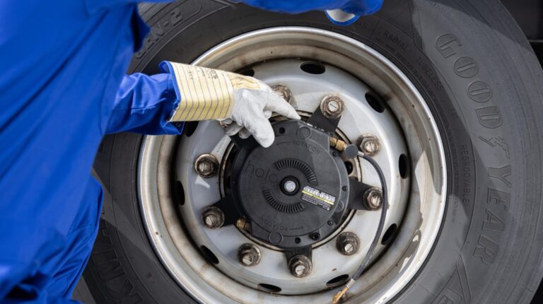 Veolia adopts Goodyear’s TaaS model to optimize fleet operations Goodyear’s TaaS on a fleet vehicle tire.