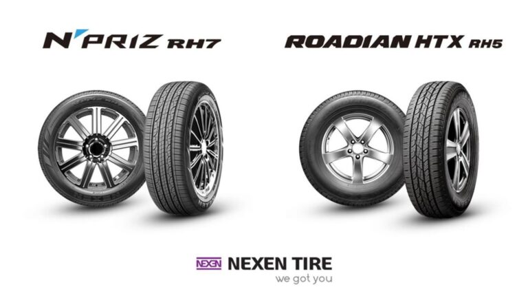 Nexen Tire's N’PRIZ RH7 (left) and the Roadian HTX RH5 (Right).