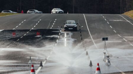 Apollo Tyres introduces UHP all-season Quatrac Pro 2 The Vredestein Quatrac Pro 2 UKP all-season tire is demonstrate at a launch event, with vehicles driving along an empty test track