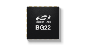 Promo pic of the Silicon Labs ultra-low-power BG22 Bluetooth LE SoC on a white background.