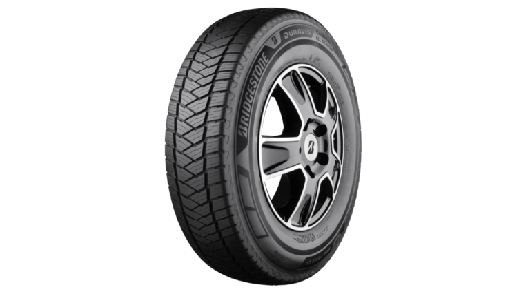 The Duravis Camper All Season tire shown in profile against a white background.