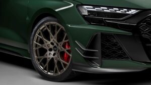 The Pirelli P Zero R on a green Audi RS 3 Competition Limited