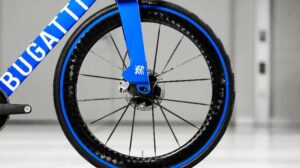 Bugatti Factor ONE bicycle fitted with the 30mm Grand Prix 5000 TT TR bike tire.
